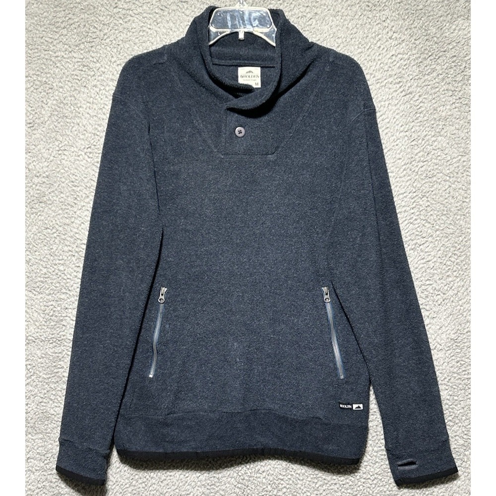 Holden Men's Fleece‎ Shawl Neck Pullover Blue Mens Medium Old Money Nautical